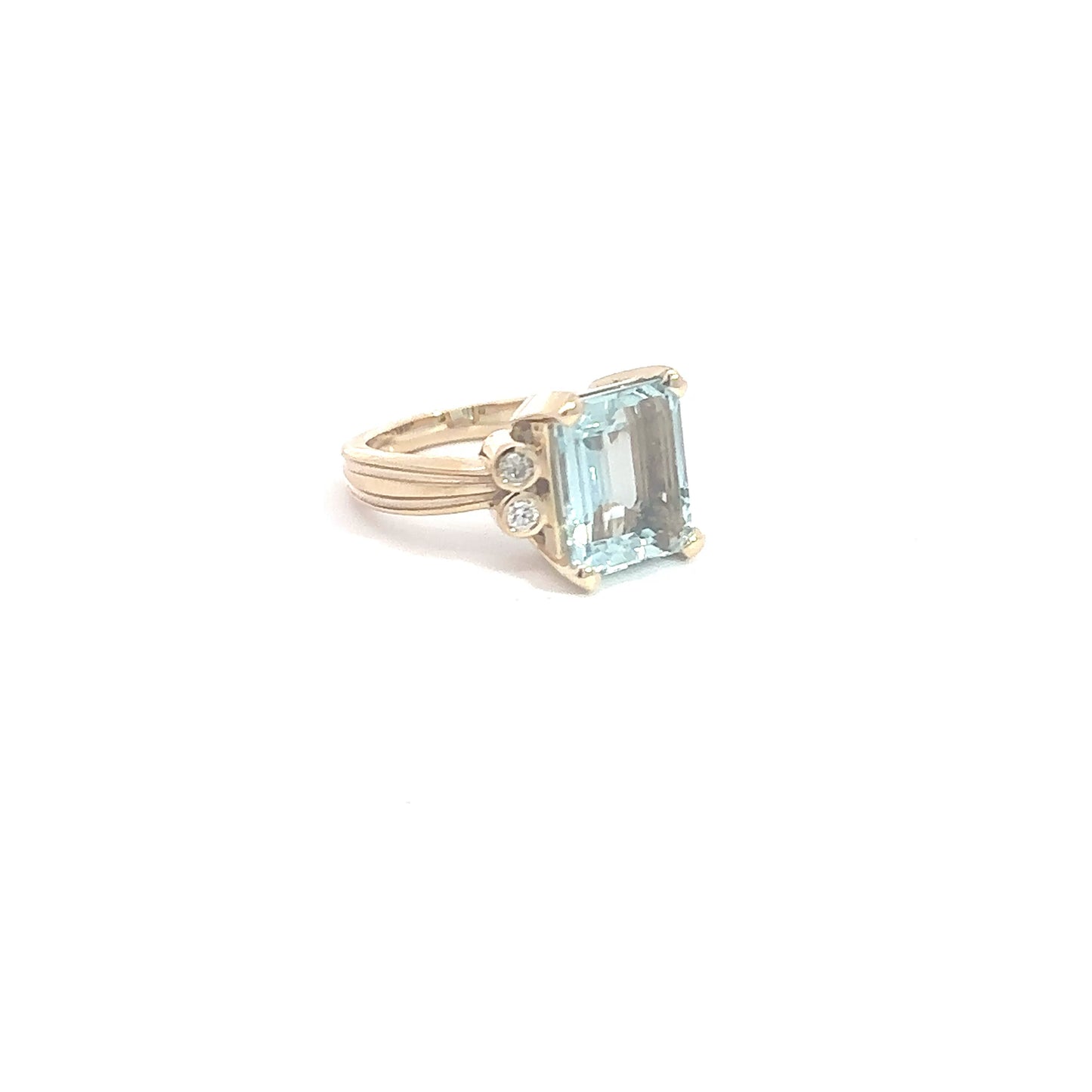 Aquamarine 5.0 Ct Ring 14K