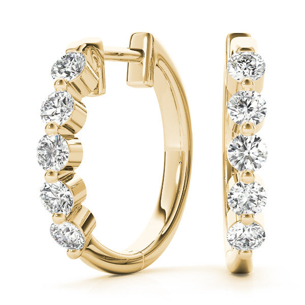 Diamond Hoops Earrings  1.0 Ct. TW, 14KY