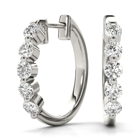 Hoops  Earrings  Lab Grown  1.0 Ct. TW