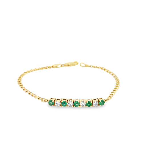 Emerald Bracelet  14K Gold