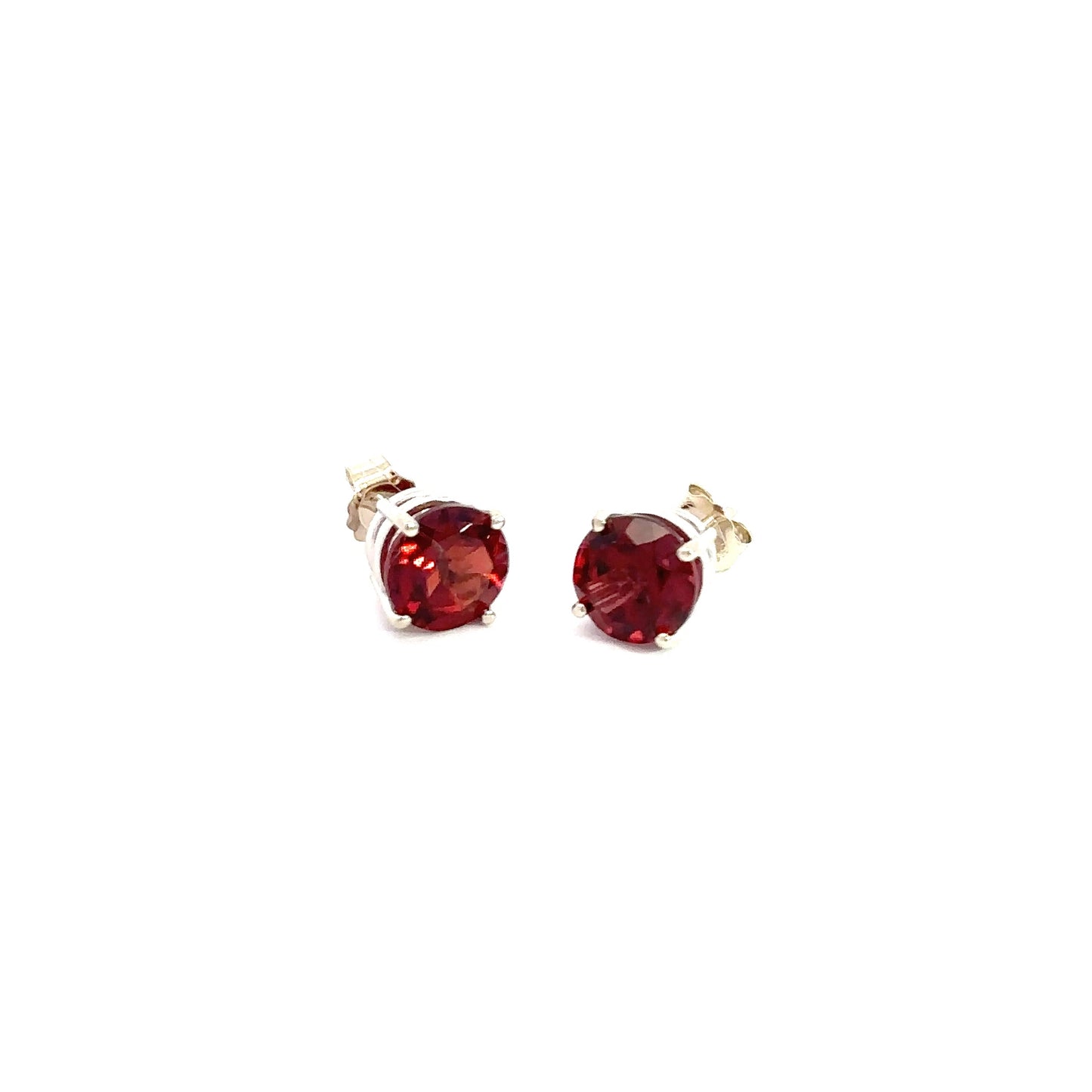 Garnet 7.0 mm Rd. Earrings