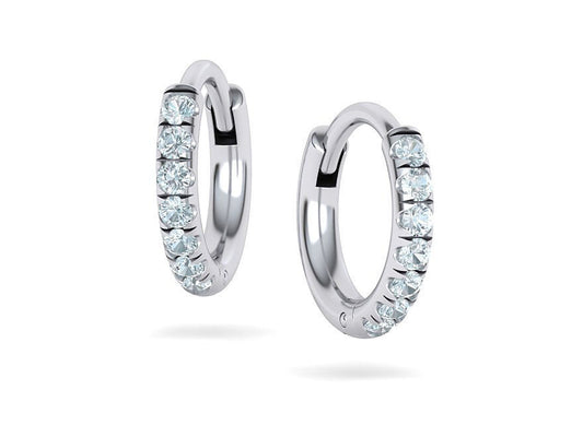 Hoop Diamond Earrings , 3/4 Ct TW.