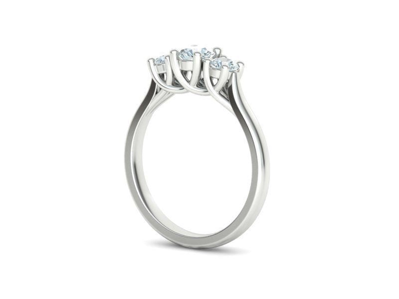 3Stones Engagement Ring 14KW