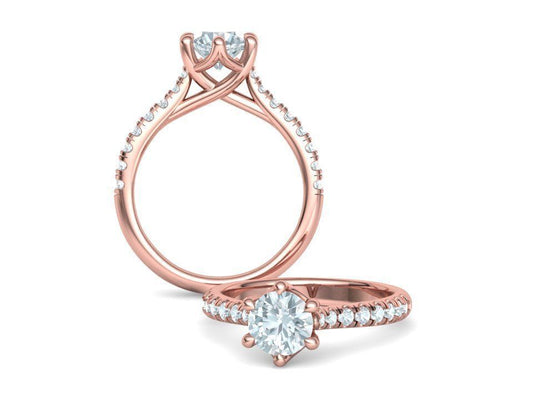 Engagement Diamond Ring , 1.0 Ct  , 14KR