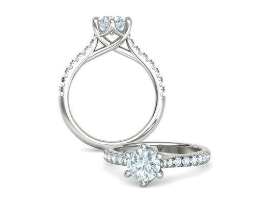 Engagement Ring 1.0 Ct , 14KW