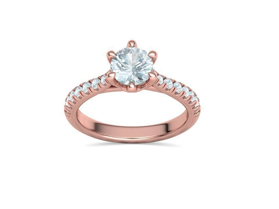 Engagement Diamond Ring , 1.0 Ct  , 14KR