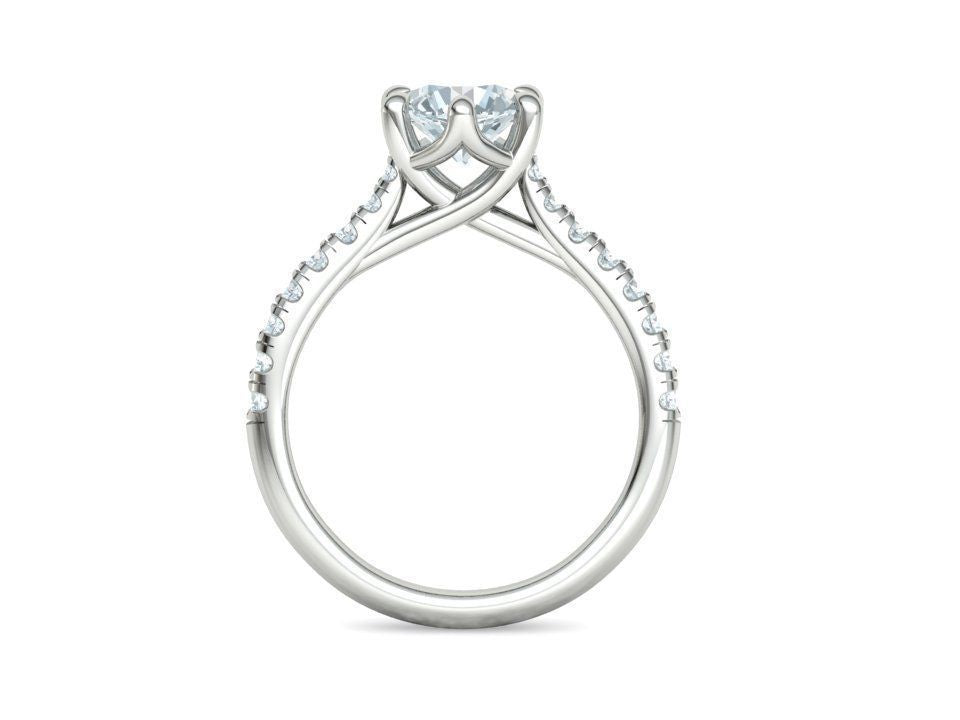 Engagement Ring 1.0 Ct , 14KW