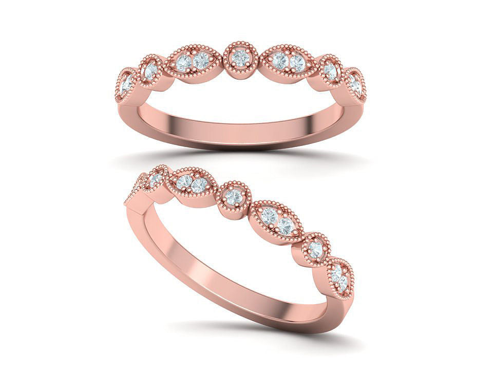 Vintage Milgrain Wedding Band