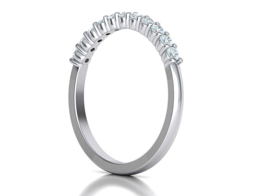 Wedding Band 14KW Gold