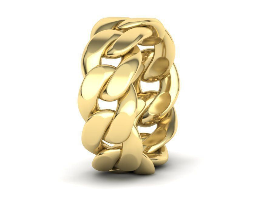 Cuban Ring 7.0 mm Wide , 14KY