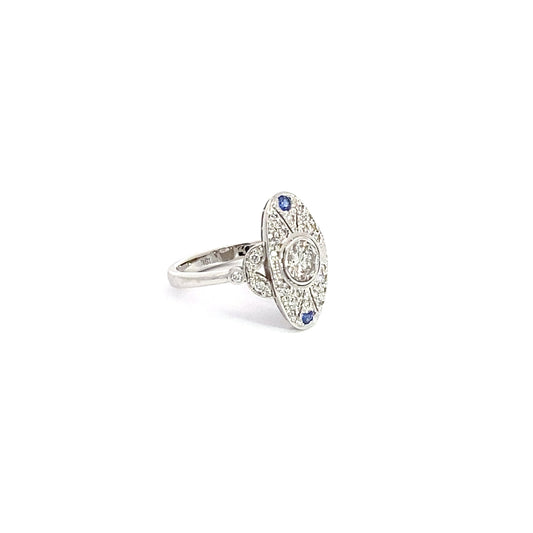 Vintage Ring 18K White Gold