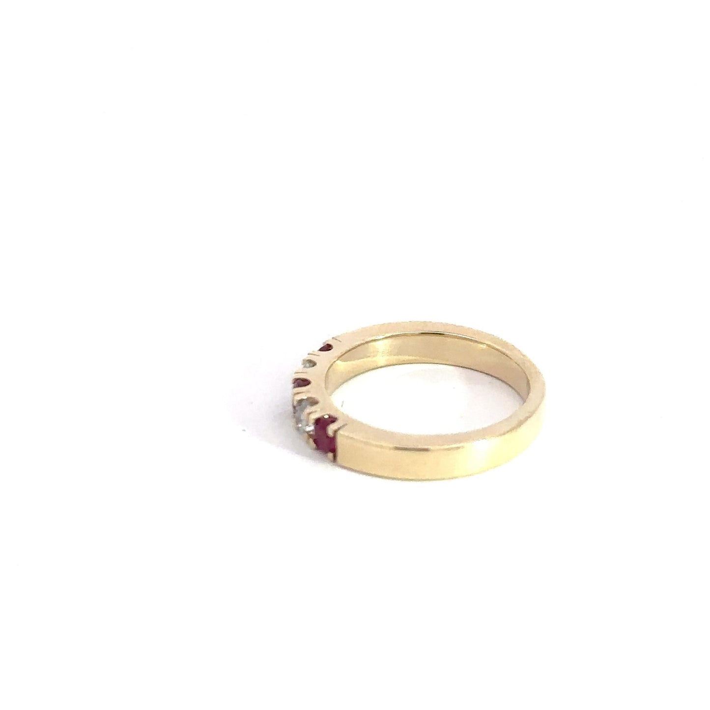 5 Stones Band Ruby - Diamond - Gold Star Jewelry