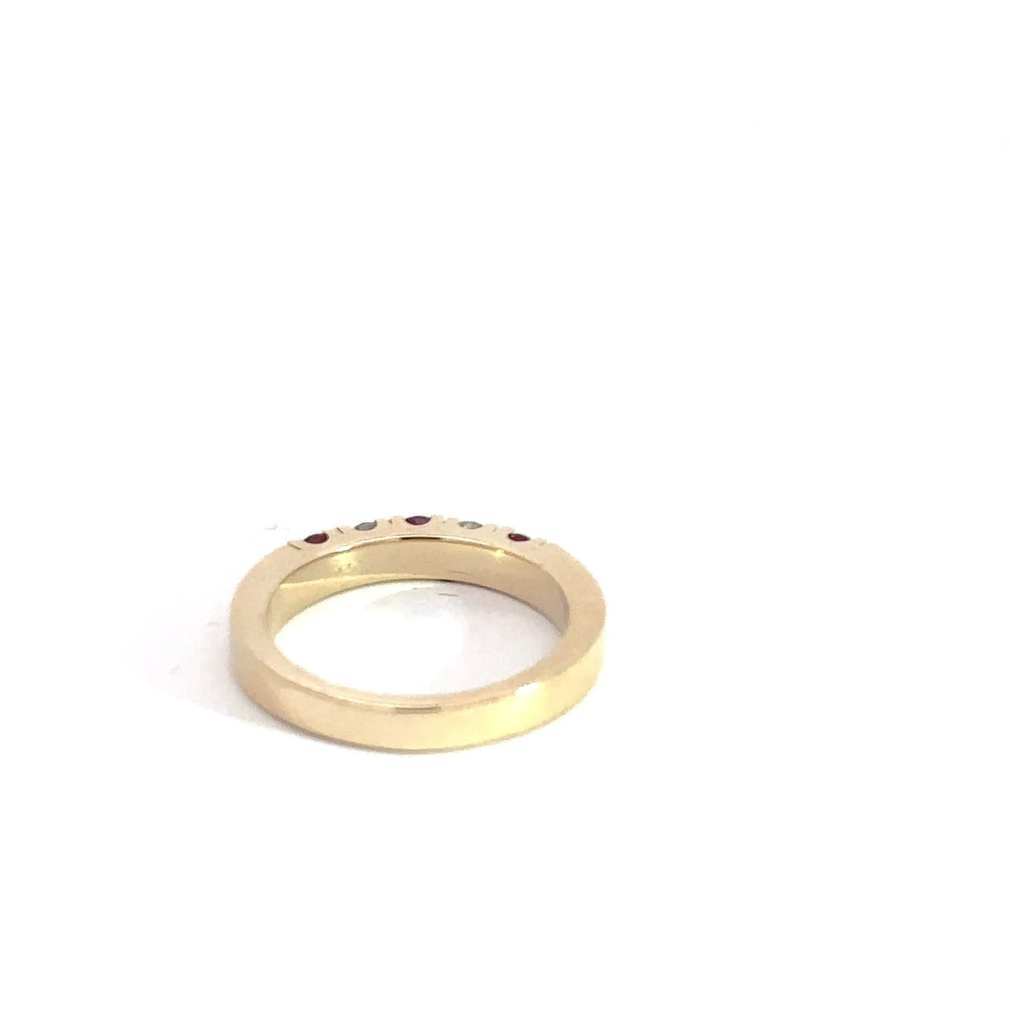 5 Stones Band Ruby - Diamond - Gold Star Jewelry