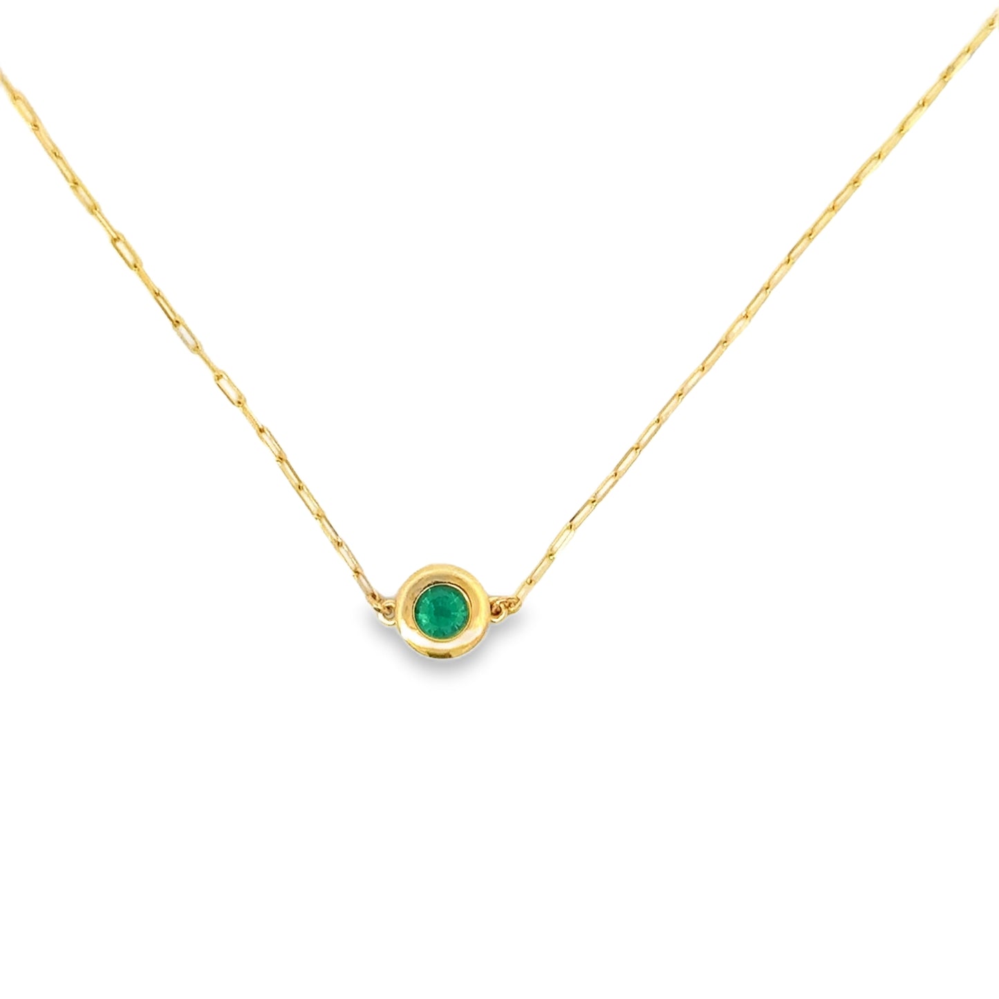 Single Stone Emerald Necklaces