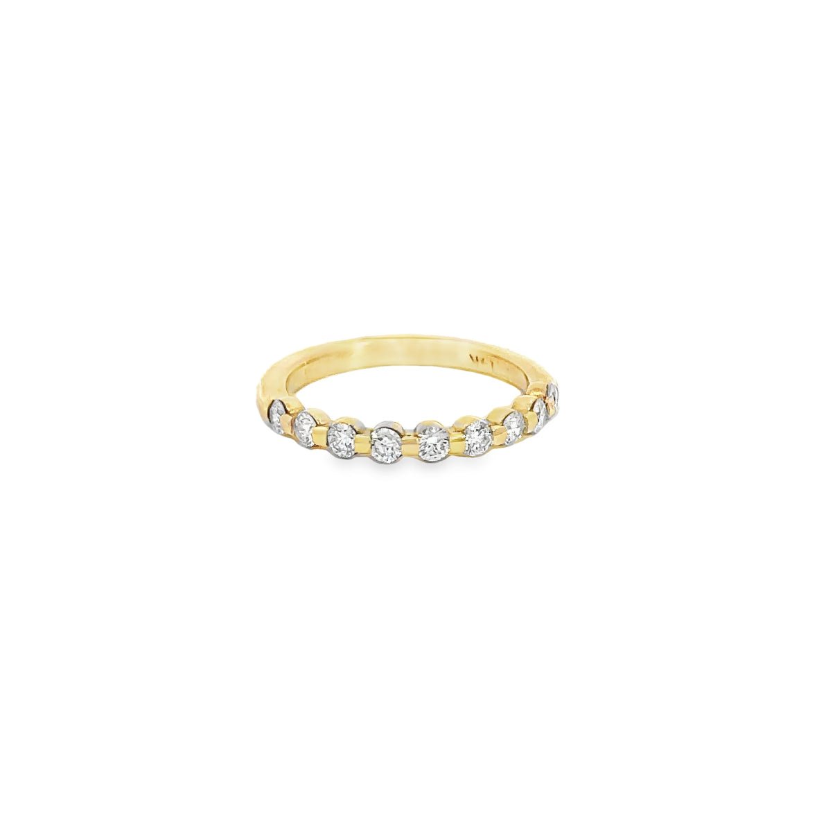 9 Stones wedding Band - Gold Star Jewelry