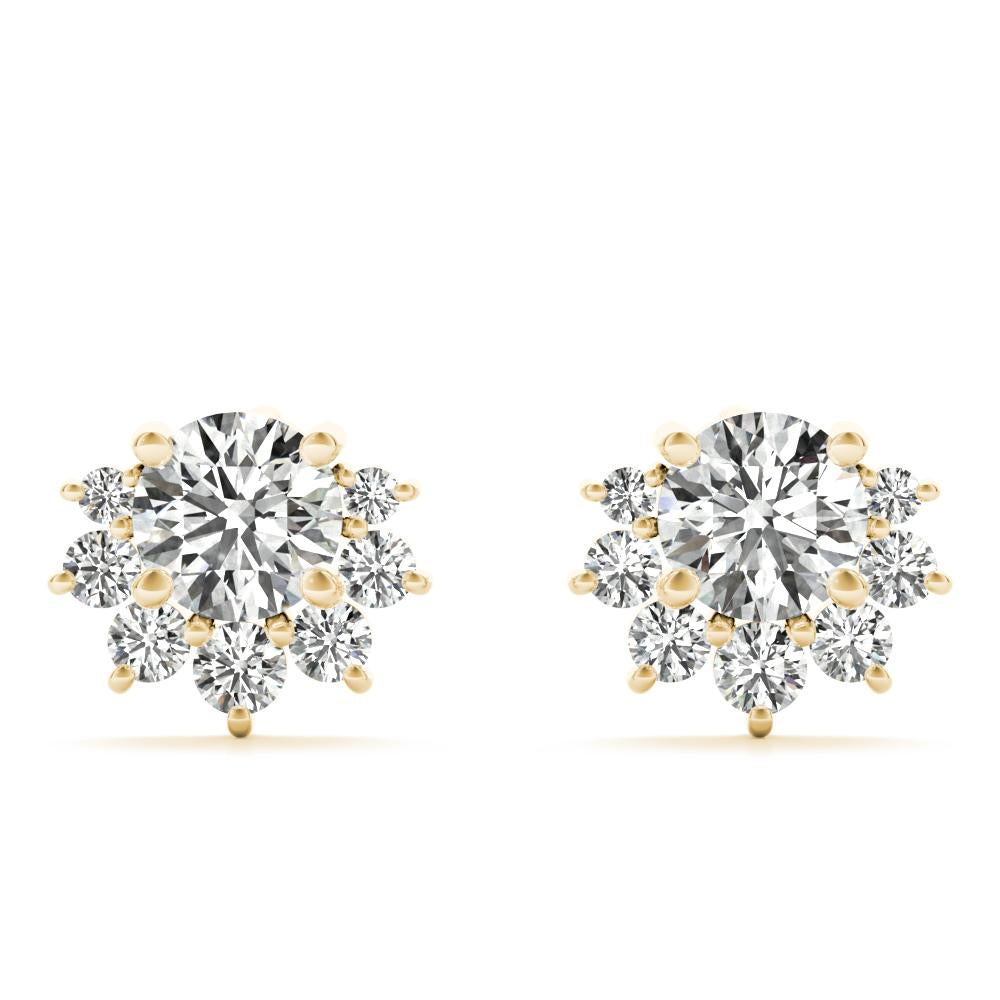 Cluster Lab Diamond Earrings