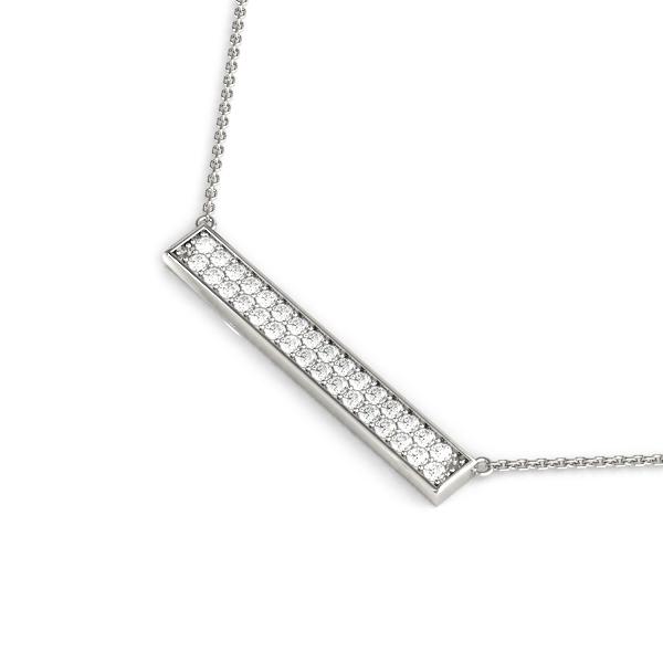 Double Row Lab Diamond Bar Necklace