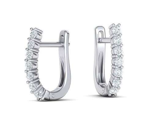 Diamond Hoop Earrings 0.81 Ct.
