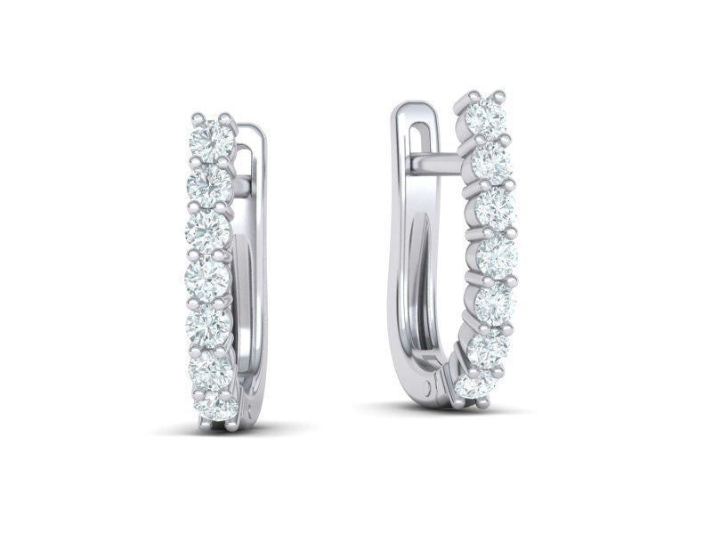 Diamond Hoop Earrings 0.81 Ct.