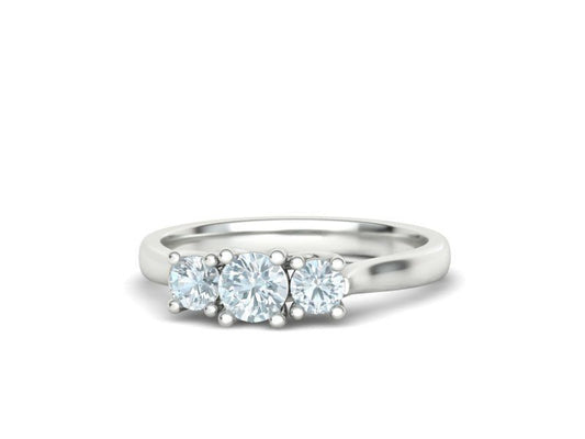 3Stones Engagement Ring 14KW