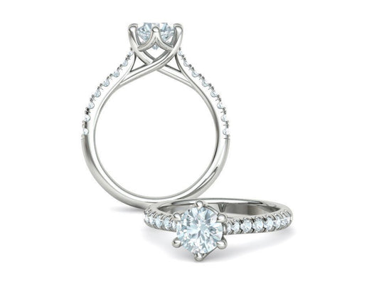 Engagement Ring 1.0 Ct , 14KW