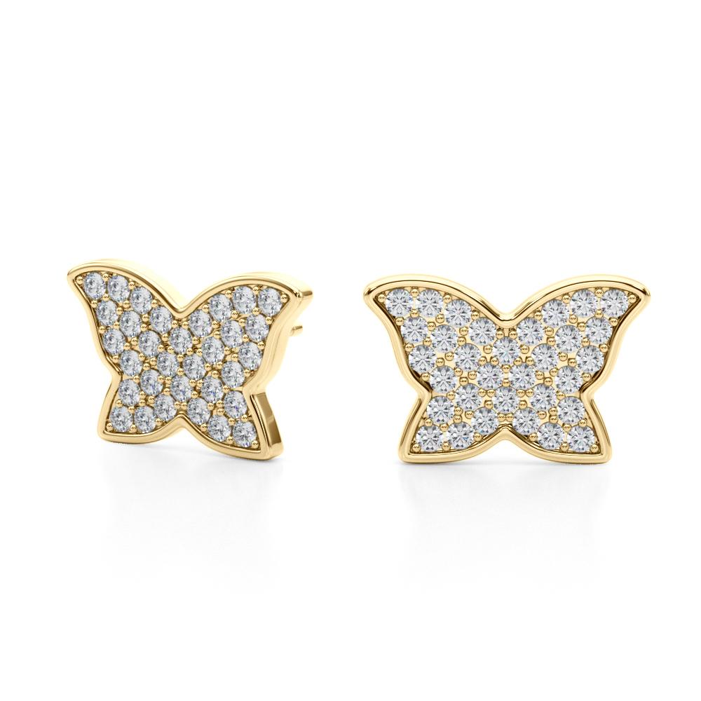 Pavé Butterfly Lab Diamond Earrings