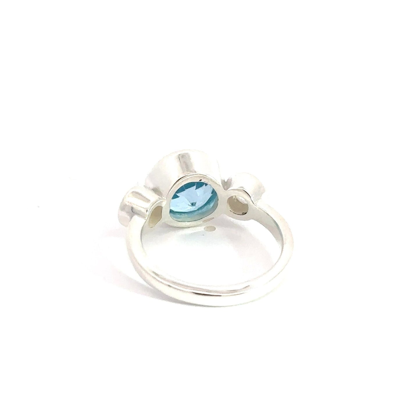 Blue Topaz Swiss Round 5.75 Ct. , 950 Silver - Gold Star Jewelry