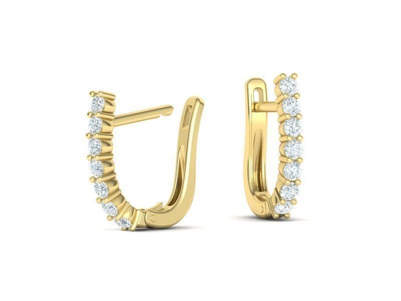 Diamond Hoop Earrings 0.81 Ct - Gold Star Jewelry