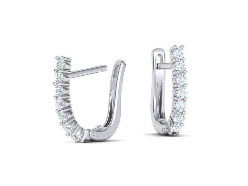 Diamond Hoop Earrings 0.81 Ct. - Gold Star Jewelry