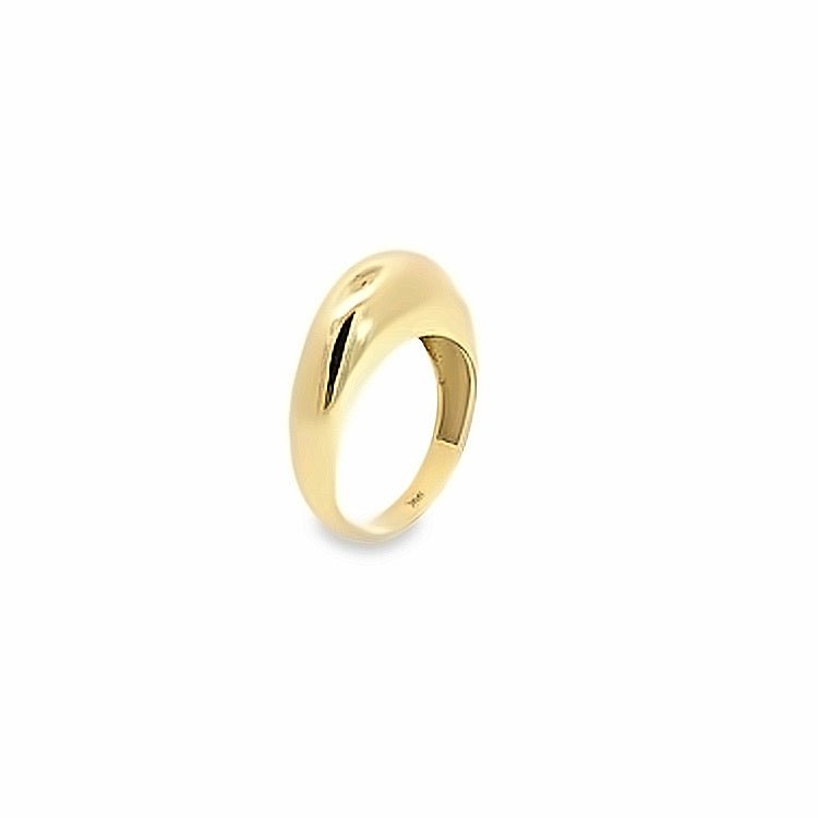Dome Ring , 18K Yellow Gold - Gold Star Jewelry