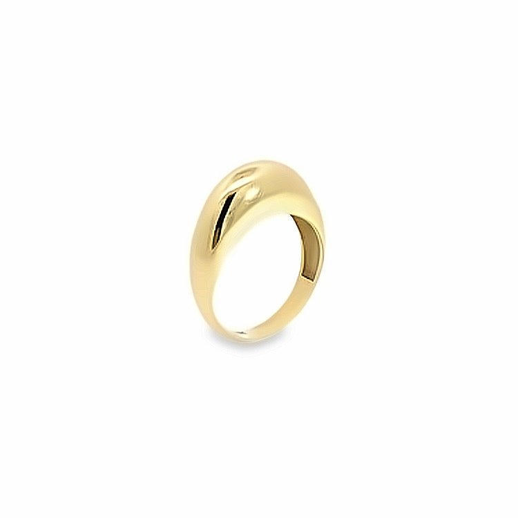 Dome Ring , 18K Yellow Gold - Gold Star Jewelry
