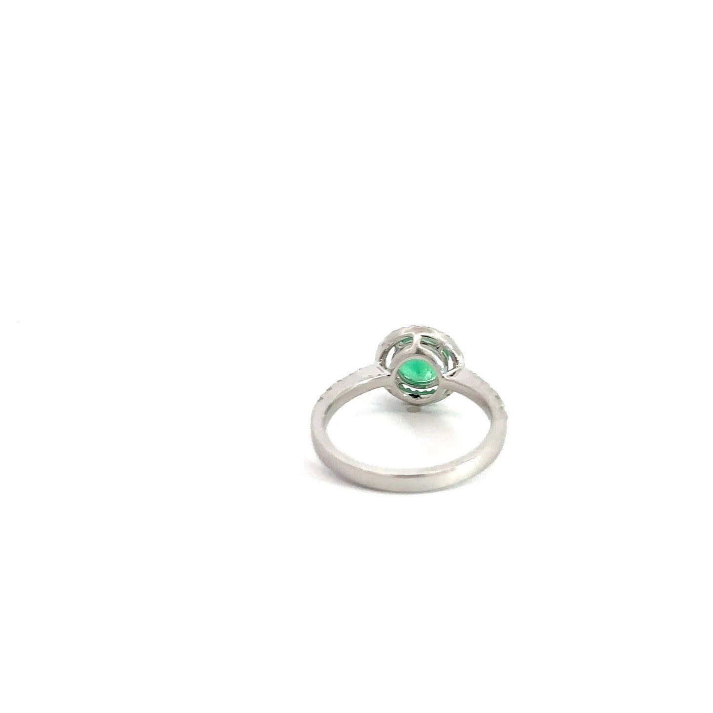 Emerald 1.0 Ct. ,Ring 18K White Gold - Gold Star Jewelry
