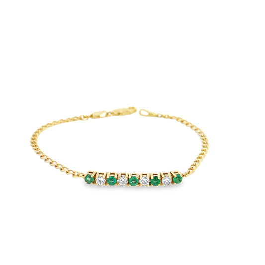 Emerald Bracelet 14K Gold - Gold Star Jewelry