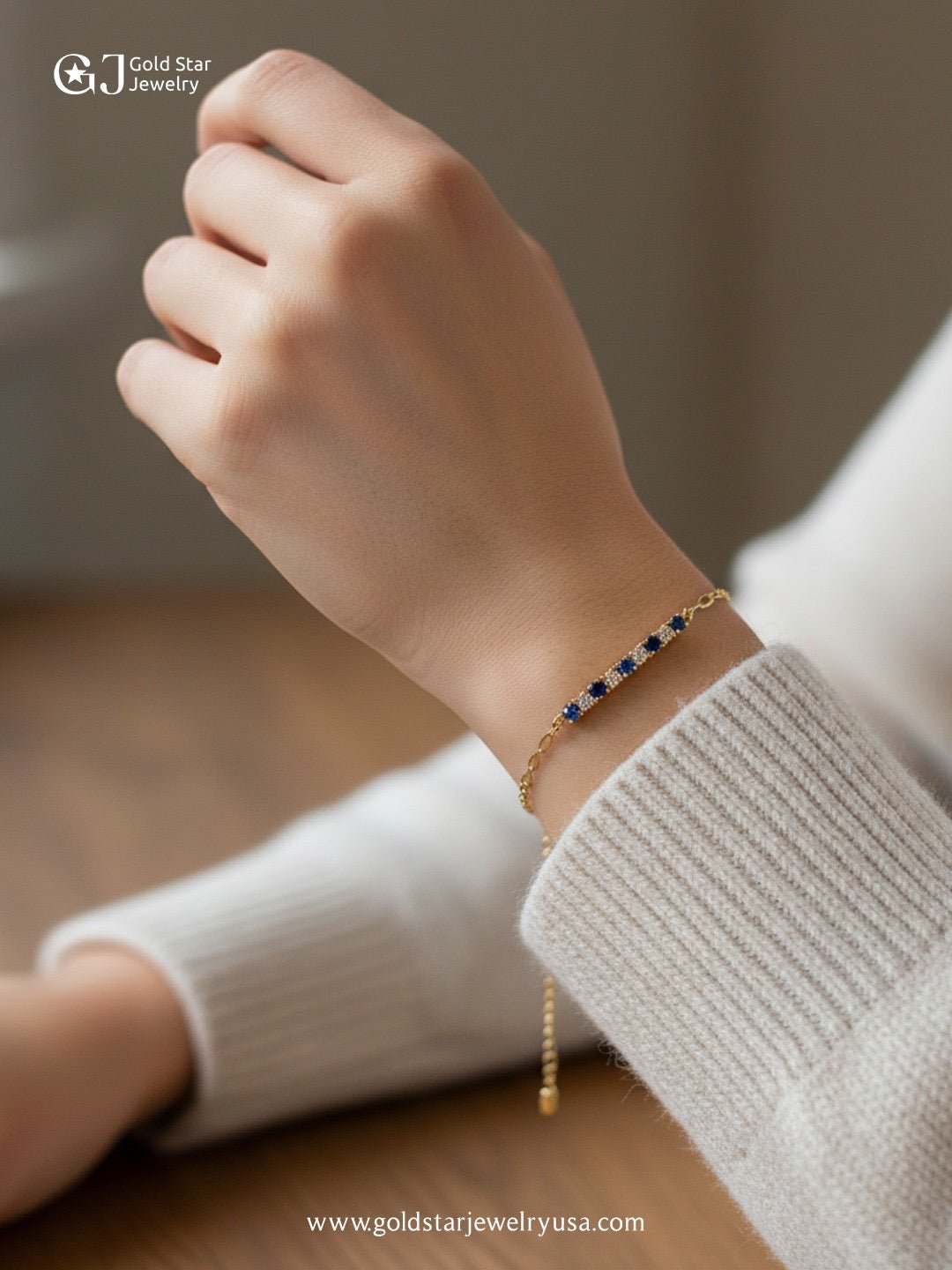 Sapphire Bracelet 14K Gold - Gold Star Jewelry