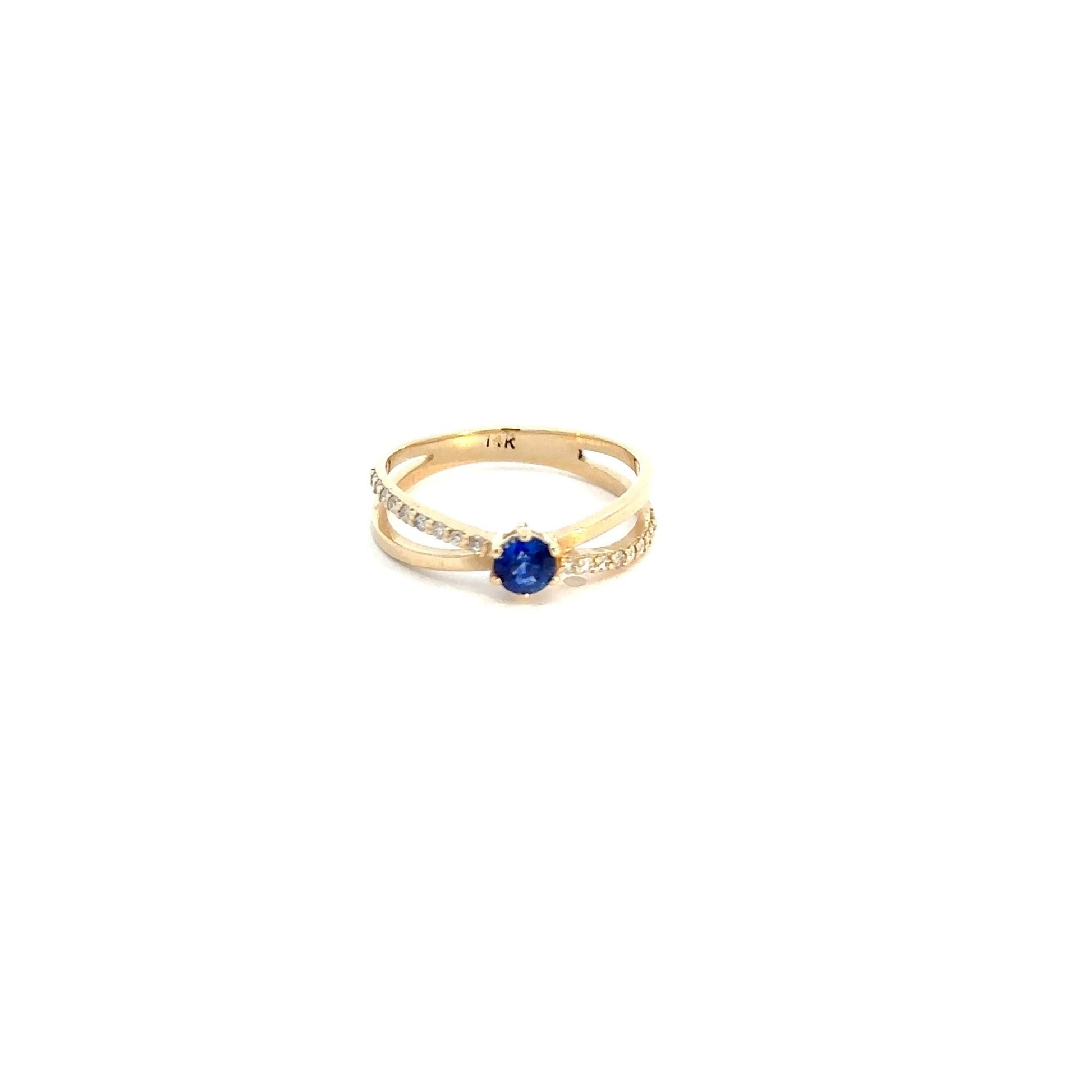 Sapphire Ring , 14K Yellow Gold - Gold Star Jewelry
