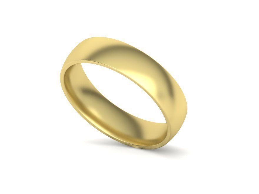 Wedding Band 5.0mm 14KY ,14KW , 14KR - Gold Star Jewelry