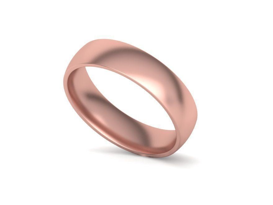 Wedding Band 5.0mm 14KY ,14KW , 14KR - Gold Star Jewelry